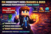 fix minecraft mod crashes, bugs and optimize performance forge fabric