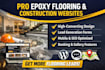 design cleaning house cleaning epoxy flooring office cleaning service website
