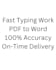do fast typing work from PDF or image to word