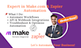 setup make com automation made com scenario with make com and zapier