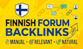 build high quality finnish forum backlinks for finland SEO