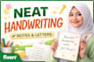 write neat and beautiful handwritten letters and notes