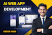 develop ai web app using gpt API and langchain