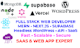 build mern or nextjs app with headless wordpress and supabase