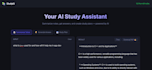 build an ai study assistant web app with note summarizer, answer generaton