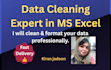 do excel data cleaning, remove duplicates and format data