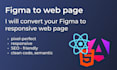 convert your figma to web page with react, angular, HTML