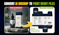 convert ai mockup into print ready packaging design with a dieline