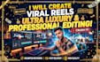 edit instagram reels, youtube shorts with caption and trending effects