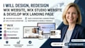 design,redesign wix website design, wix studio website, develop wix landing page