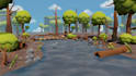 create a 3d low poly environment for your game