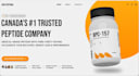 build peptide ecommerce website, supplement and research peptide store