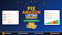 fix amazon listing errors and create amazon listing and variations