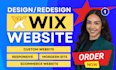 design wix website, redesign wix website, wix business website development
