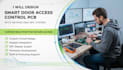 design smart door access control pcb with keypad and nfc system
