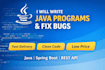 create java programs or fix bugs in your code