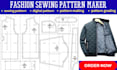 create digital sewing pattern grading for clothing with step by step instruction