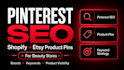 do pinterest SEO, shopify pins, etsy product pins for beauty and fashion