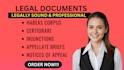 draft lawsuits, motions, appeals and petitions