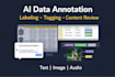 do ai data annotation labeling and content review
