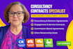 create consultancy, retainer, engagement and commission based agreements