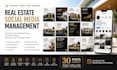 manage and design monthly real estate social media content