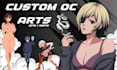 draw original character, anime, dnd character arts sfw and nsfw