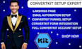 convertkit setup with automation, pages, sequences