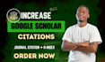 increase google scholar citations, journal citation, boost h index, i10 index