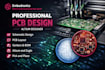create a custom pcb schematic and layout design with dfm ready gerber files