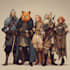 do group party character art, dnd party