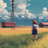 create a cinematic anime background with seamless loop
