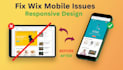 fix wix mobile responsive issues and optimize your wix website design