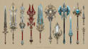 draw custom fantasy dnd weapons art and props