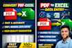 convert PDF to excel accurately and professionally