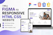 figma to responsive HTML CSS website