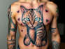do custom cat pet tattoo design