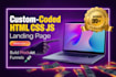 code a high converting HTML CSS js product landing page