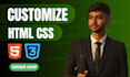 fix HTML CSS bugs and responsive design issues