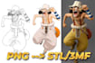 do stl scan cleanup, split, slice 3d stl model png to 3mf for printing, bambu