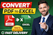 convert PDF to excel accurately