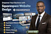 do squarespace website redesign, revamp, UI, UX, website makeover, layout design