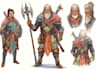make fantasy, dnd,  watercolor characters scenes