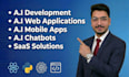 do ai website, ai mobile app, ai chatbot, saas app, ai software developer