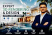 do interior, exterior design, sketchup, revit 3d model, realistic 3d rendering