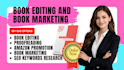 proofread and edit your book, manuscript, novel, and amazon book marketing