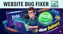 fix HTML CSS layout and custom website maintenance errors