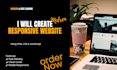 create a responsive website using HTML, CSS and javascript