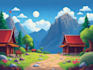 make pixel art scene or background
