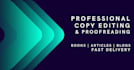 do professional copyediting and proofreading